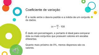 Medidas de Variabilidade [upl. by Aruasor]