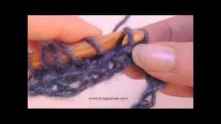 Tunisian Crochet Entrelac Part 1 Left Handed [upl. by Angelico]