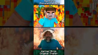 Minecraft Movie Trailer Live Action VS Animated shorts [upl. by Consalve]