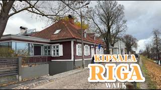 Kipsala island in Riga autumn walk 4HD video [upl. by Karl]