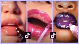 LIPSTICKLIP GLOSS MAKEUP TUTORIALS  TIKTOK COMPILATION  LIP ART IDEAS [upl. by Nostets477]