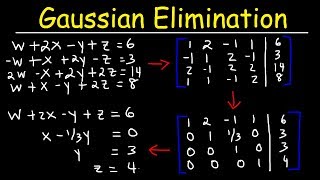 Gaussian Elimination With 4 Variables Using Elementary Row Operations With Matrices [upl. by Ricoriki]