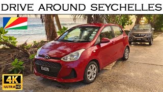 Seychelles driving around islands Mahe and Praslin 4K [upl. by Ebert]