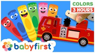 Toddler Learning Video  COLOR CREW  Songs Magic Toys amp More  3 Hours Compilation  BabyFirst TV [upl. by Nillad]