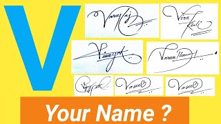 ✔️ V Signature Style  How To Draw Signature Like A Billionaire Alphabet V [upl. by Naejamron]