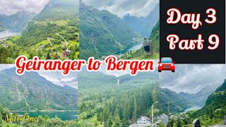 🇳🇴Geiranger to Bergen Road trip Day 3 part 9  Geiranger  Norway Fjord Route By Car MarsOne41 [upl. by Alderson346]