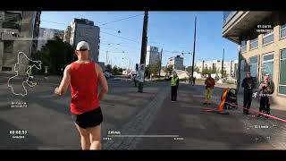 Helsinki Half Marathon 2023 on chest telemetry overlay sport camera [upl. by Tutankhamen]