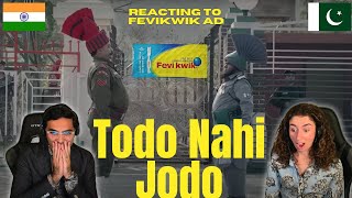 Reacting To Indian And Pakistani Guard of Honor Fevikwik Advertisement With My French Wife [upl. by Sascha993]