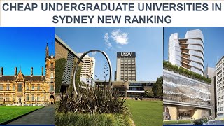 CHEAP UNDERGRADUATE UNIVERSITIES IN SYDNEY NEW RANKING [upl. by Arlena365]