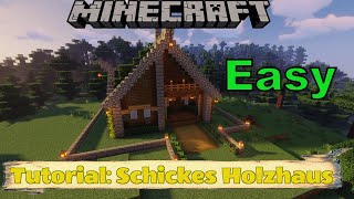 Minecraft Tutorial Schickes Holzhaus minecraftbuilding minecrafttutorial [upl. by Artenek]