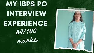 MY IBPS PO INTERVIEW EXPERIENCE SCORED 84100 ibps banking [upl. by Yrevi]