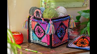 Canasta lanera  Paso a paso en crochet [upl. by Hctub]