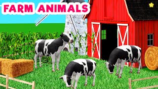 Learn Farm animals for kids  Farm Animal Names amp Sounds  Animal Sounds [upl. by Luapnaes]