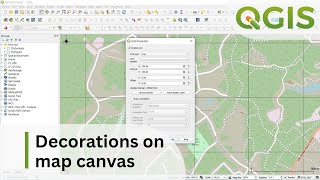 Add decorations to QGIS map canvas [upl. by Jasen]