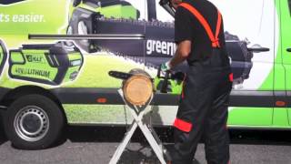 SV Greenworks Tools  Brushless Chainsaw 20077 [upl. by Naleag]