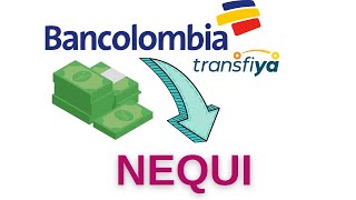 Enviar dinero desde BANCOLOMBIA a NEQUI utilizando TRANSFIYA [upl. by Ytsirhk32]