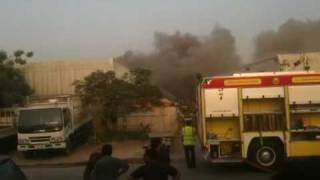 Fire at warehouse in Rashidiya Dubai [upl. by Eiralam97]