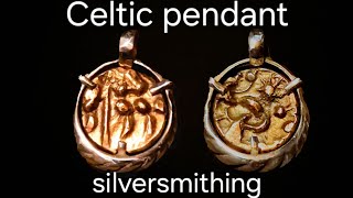 handmade jewellery with celtic gold coin silver smithing [upl. by Yebba]