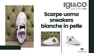 Scarpe uomo sneakers bianche in pelle [upl. by Aibat]