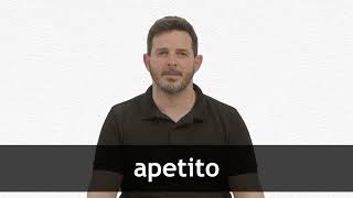 How to pronounce APETITO in European Spanish [upl. by Domash]