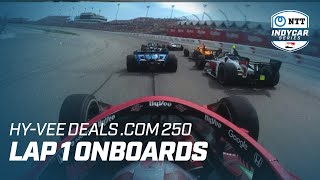 2022 LAP 1 ONBOARDS  HYVEEDEALSCOM 250 AT IOWA SPEEDWAY [upl. by Asiil]