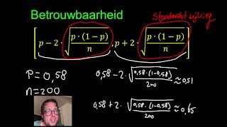 Steekproevenverdelingen en betrouwbaarheidsinterval havo wiskunde A [upl. by Kalie380]