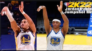 NBA2K22 Jordan Poole Jumpshot Fix [upl. by Ennayelhsa222]