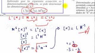 Ecuaciones Dimensionales  Principio de Homogeneidad  Ejerc 12 de10 [upl. by Schluter975]