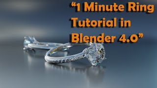 Make a RING in Blender in just 1 Minute [upl. by Akinwahs]