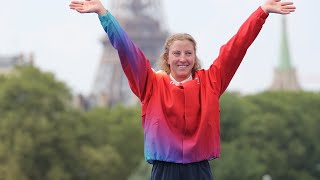 OLYMPIC silver medalist Julie Derron 🇨🇭 REFLECTS on PARIS 2024  World Triathlon [upl. by Thirza572]