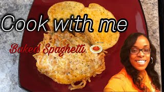 How to make the best baked spaghetti 😋 cooking food cookwithme [upl. by Enirahtac]