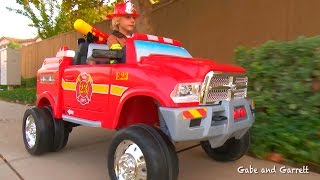 Kids Fire Truck Unboxing and Review  Dodge Ram 3500 Ride On Fire Truck [upl. by Baumann]