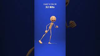 64 Bits 32 Bits 16 Bits 8 Bits 4 Bits 2 Bits but in Reverse Animation Memeshorts [upl. by Alejo]