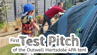 First pitch of the Outwell Hartsdale 4PA Tent ⛺️👍 [upl. by Edgardo117]