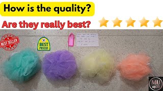 RIXTEC ETSAP Premium Bathing Round Loofah for Men and Women Pack of 4 unboxing and review [upl. by Hunt]