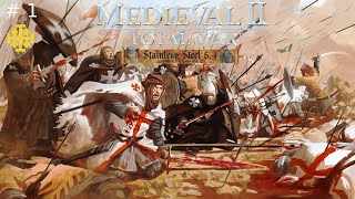 Medieval 2 Total War Stainless Steel 64 Odc 1 Królestwo Jerozolimy Agresywny początek [upl. by Navert]