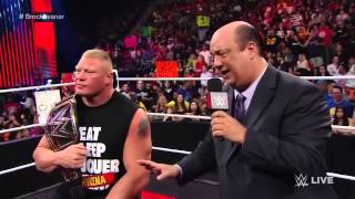 Brock Lesnar receives brand New WWE World Heavyweight Championship Belt Raw2014 Full [upl. by Juliann]