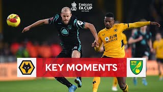 Wolves v Norwich  Key Moments  Fourth Round  Emirates FA Cup 202122 [upl. by Dorree]