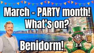 Benidorm  March  Loads going on  Events and Fiesta schedule [upl. by Kallista]