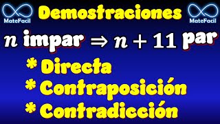 17 Métodos de Demostración y sus diferencias Directa Contraposición y Contradicción [upl. by Nhar]