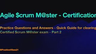 Practice Questions for Leading afe Agile Scrum Master Certification Exam  Certified Scrum Master [upl. by Andrade796]