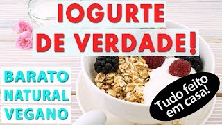 IOGURTE DE VERDADE  100 Natural e MEDICINAL  Vegano e sem lactose [upl. by Alyt]