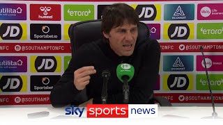 Antonio Contes press conference rant after Tottenham drew 33 with Southampton [upl. by Daryle]