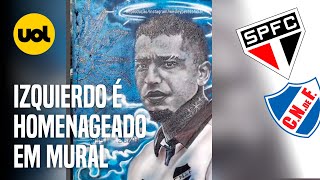 TORCEDOR DO SÃO PAULO HOMENAGEIA IZQUIERDO EM MURAL PARA O TIME TRICOLOR [upl. by Rivkah169]