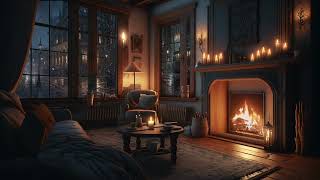 Rain and fireplace sounds for cozy sleep and relaxation MeditationRelaxationSleepSoundsearth [upl. by Ardnasirhc]