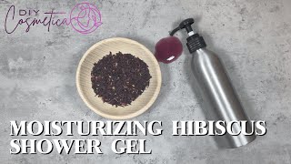 DIY  How to make HIBISCUS SHOWER GEL Recipe and tutorial  4K [upl. by Ilka]