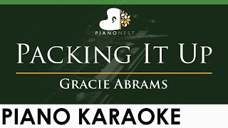 Gracie Abrams  Packing It Up  LOWER Key Piano Karaoke Instrumental [upl. by Anirehtac]