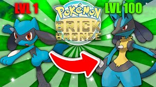 HOW TO CATCH AND EVOLVE RIOLU POKEMON BRICK BRONZE PBF [upl. by Carina634]