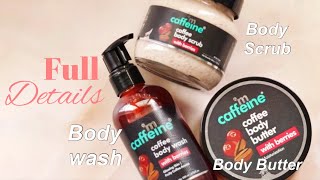 mCaffeine New Coffee with Berries Bodywash Body Scrub amp Body Butter  Full Details [upl. by Attecnoc]