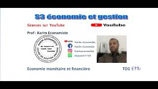 Economie monétaire S3  TD3 EP2 Création monétaire diviseur multiplicateur réserves [upl. by Rumit]